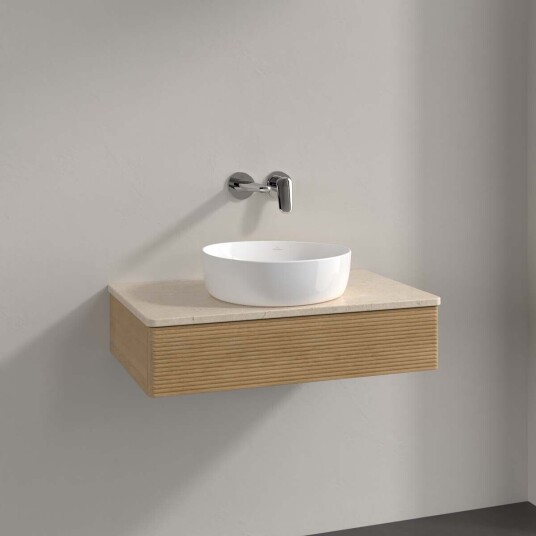 Villeroy & Boch  Antao Servantskap med 1 skuff 80x50x19 cm u/lys Eik/Crème