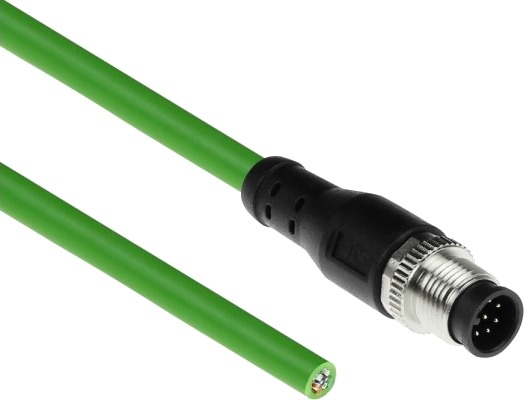 Act Industrisensorkabel 5 M M12a 8 Pinners Hann Til Åpen Ende Ultraflex Tpe Skjermet Sc3806