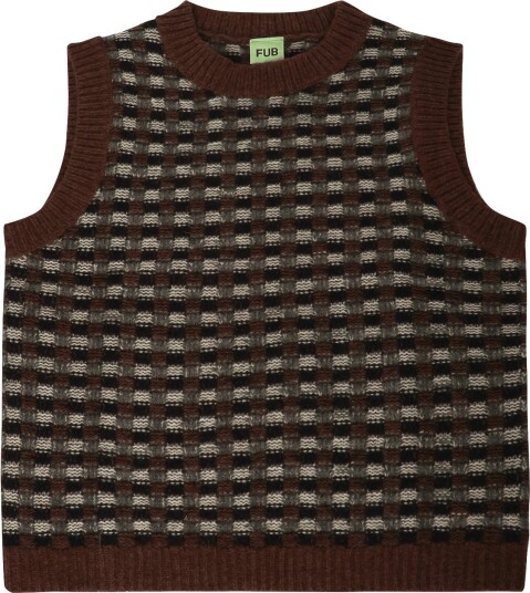 FUB Lambswool Vest HAZEL MELANGE 150