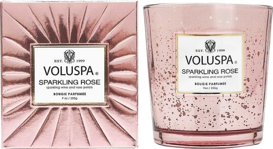 Voluspa Sparkling Rose Boxed Candle 60H