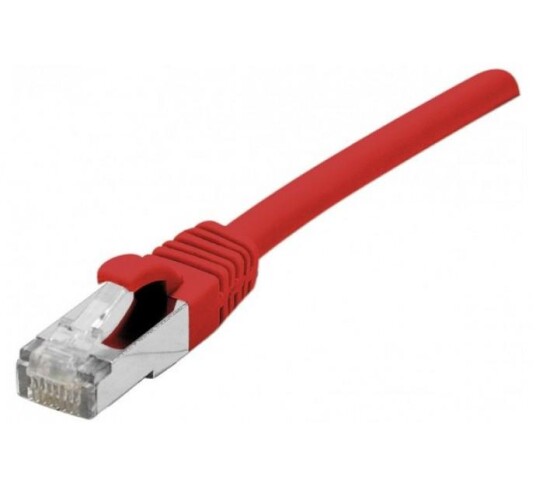 EXC Patch Cord RJ45 CAT.6 F/UTP Copper LSZH (Halogenfri) Snagless Red 30m