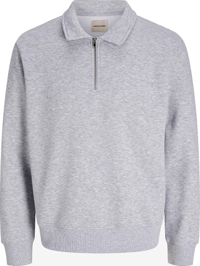 Jack & Jones Collegegenser Jjbradley Sweat Zip Polo Grå