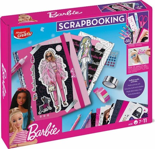 Maped Creativ Barbie Scrapbooking Hobbysett 55 Deler Maped Creativ Barbie Scrapbooking Hobbysett 55 Deler