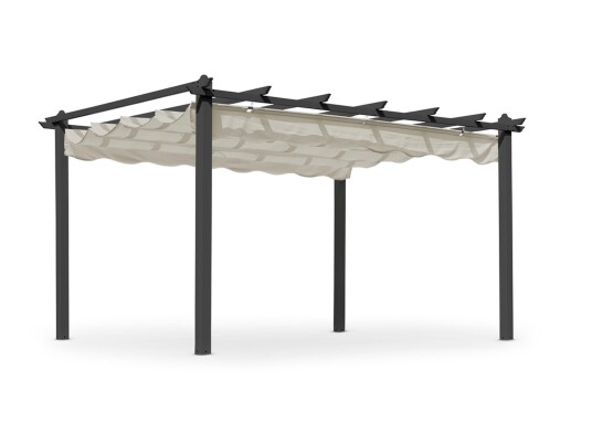 Hillerstorp Skanör pergola Svart/sand 400 x 300 cm Svart