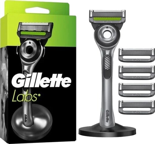 Gillette Labs Razor 5 blader + stativ slv Gillette Labs Razor 5 blader + stativ slv