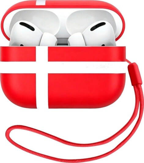 Ferrelli AirPods Pro 3 TPU-deksel, dansk flagg