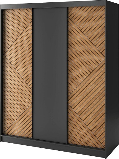 eltapSkyvegarderobe Marrphy Iii 180x60x220SvartGarderobeskap & klesskap