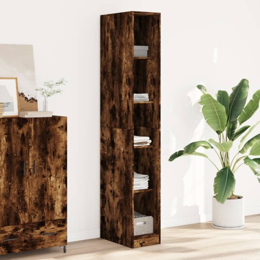  Garderobe røkt eik 30x50x200 cm konstruert tre 8721158340511