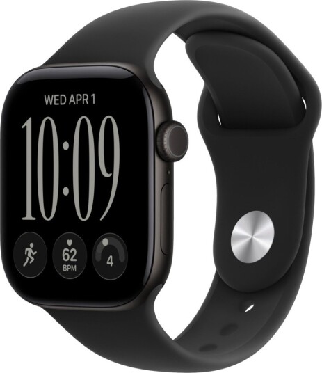 Apple Watch Series 12 42mm CEL (svart aluminium/svart Sport Band) S/M Apple Watch Series 12 42mm CEL (svart aluminium/svart Sport Band) S/M