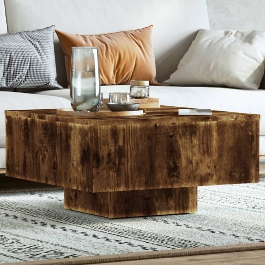 vidaXL Salongbord røkt eik 60x60x31,5 cm konstruert tre vidaXL Salongbord røkt eik 60x60x31,5 cm konstruert tre
