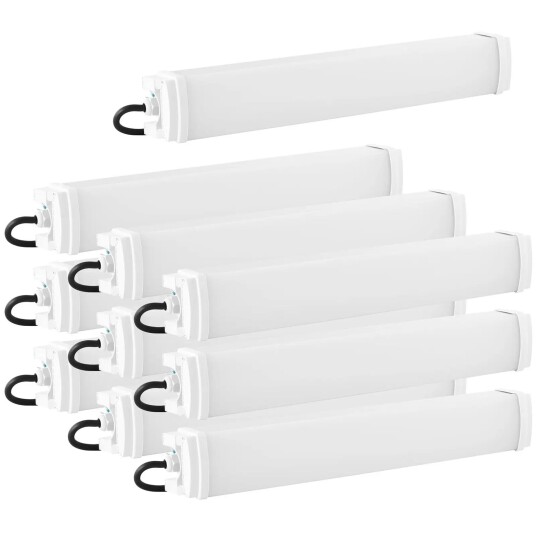 Wiesenfield Vanntett LED-lysrør Sett med 10 stk. 20 B 60 cm 2200 lm 6000-6500 K 18000509