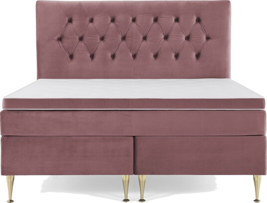 Royal Velvet Komplett Sengepakke 160x200 cm Rosa Fløyel/Høye Gullben