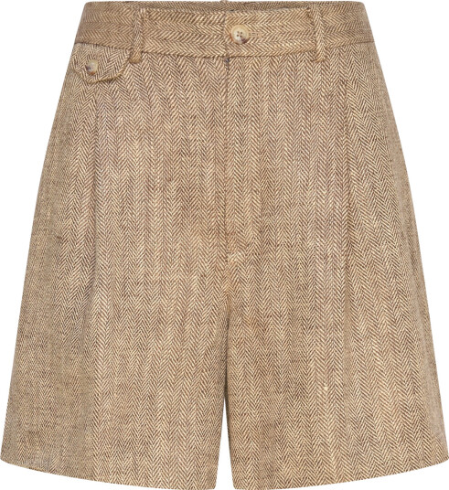 Lauren Ralph Lauren Y/D Ctn Linen Hrgbn Wvn Shorts Brown 40