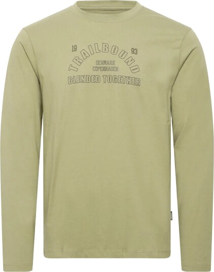 Blend Bhlandon L/S Logo Tee OIL GREEN L
