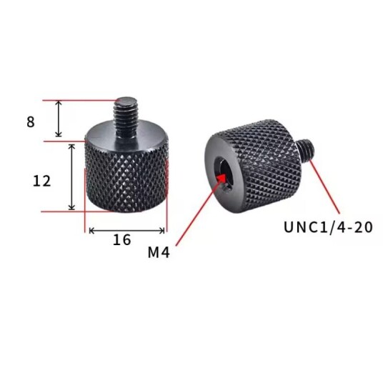 INF Adapter 1/4" til M10 5-pakning M4