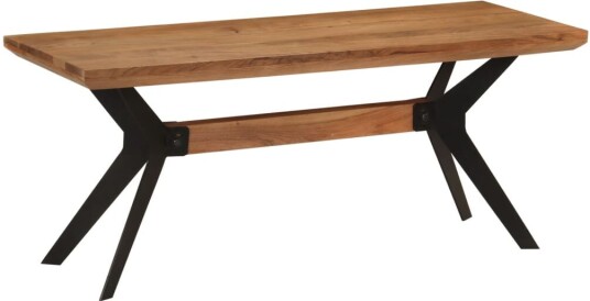 Spisebenk 110x40x46 cm heltre akasie og stål 8720845731090