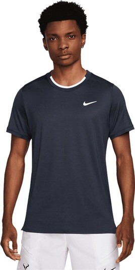 Nike Court Advantage Padel- og tennis T-skjorte herre Obsidian/Vit XL