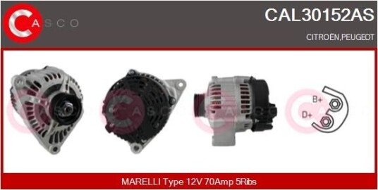 Dynamo CASCO CAL30152AS Dynamo CASCO CAL30152AS