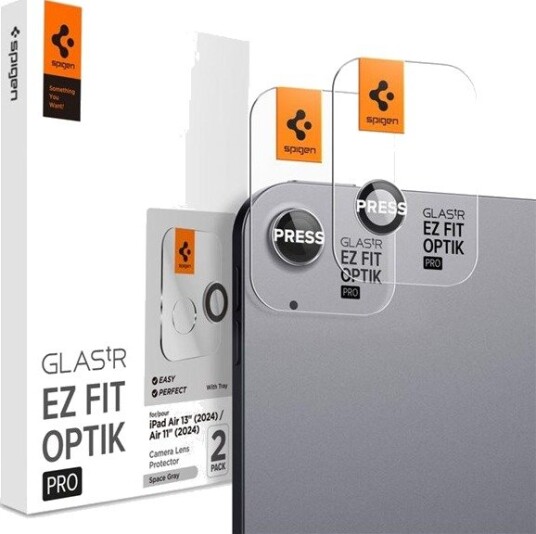 Spigen 2-Pack Kameralinsebeskytter for iPad Air 11"/13" 2024/2025 - 9H Herdet Glass