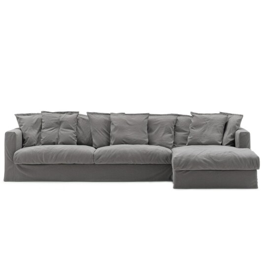 Decotique Le Grand Air 3 Seter Sofa Bomull Divan Høyre Grå