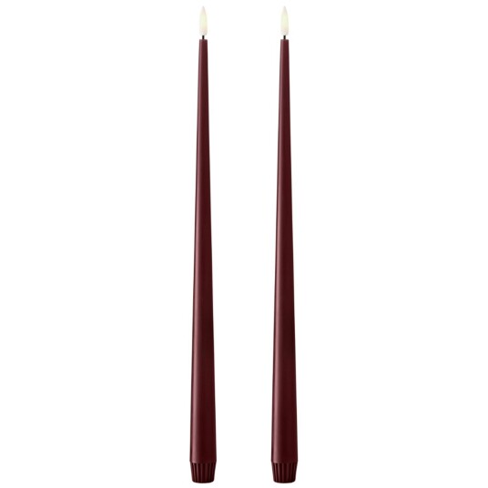 Ester & Erik Led Stearinlys 2 pk 40 cm Deep Wine
