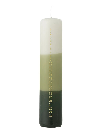 Bloomingville Dip Dye Candle - Green - Ø 5 CM Bloomingville Dip Dye Candle - Green - Ø 5 CM