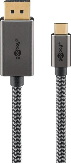 Goobay 75708, 2 M, Usb Type-C, Displayport, Hankjønn, Hankjønn, Rett