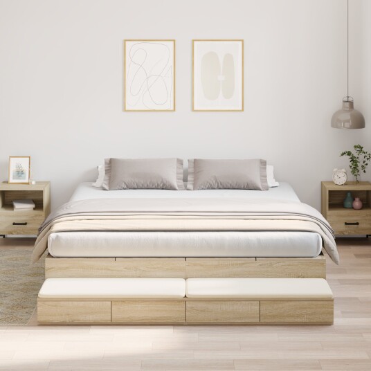 OppbevaringsSeng Rammema Sonoma Eik 180x200 cm