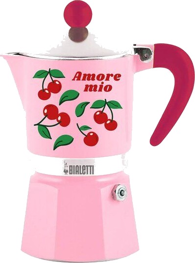 Bialetti Mercato Della Frutta espressokanne 3 kopper rosa Bialetti Mercato Della Frutta espressokanne 3 kopper rosa