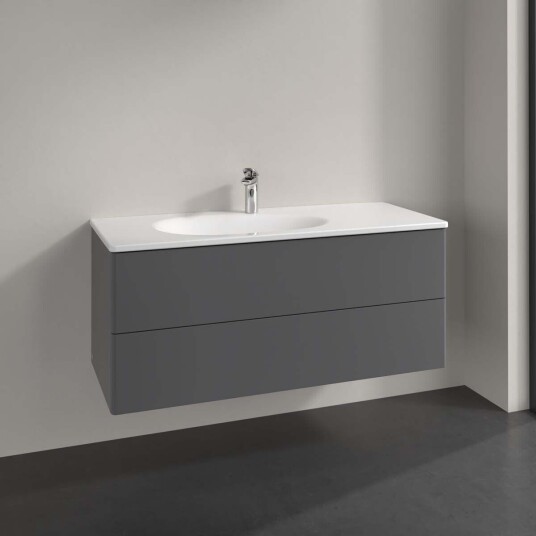Villeroy & Boch Antao Servantskap med 2 skuffer 118,8x49,3x50,4 cm m/lys Antrasitt Villeroy & Boch Antao Servantskap med 2 skuffer 118,8x49,3x50,4 cm m/lys Antrasitt