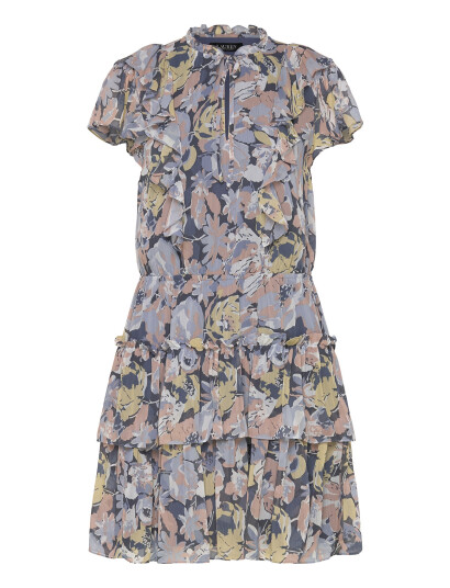 Lauren Ralph Lauren Floral Ruffle-Trim Georgette Dress - Multi/patterned - 32