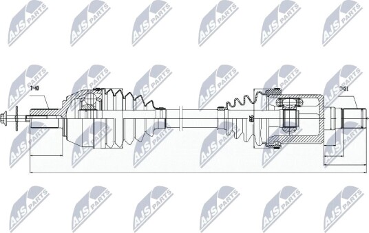 Nty Drivaksel NTY NPW VV 023 Nty Drivaksel NTY NPW VV 023