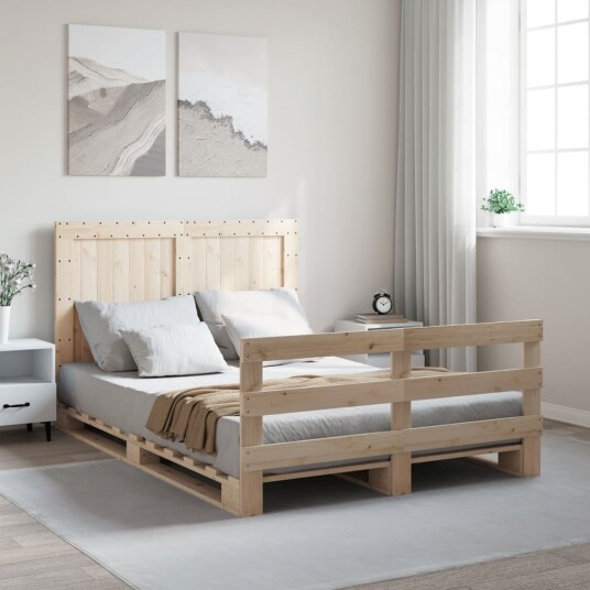  Sengeramme med hodegavl 140x200 cm heltre furu 3281540