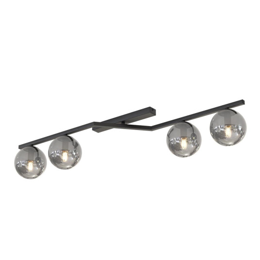 Naton taklampe 4 lySvart / Røykfarget Naton taklampe 4 lySvart / Røykfarget