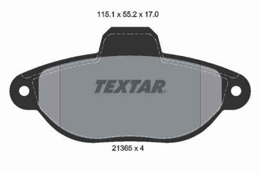 Bremseklosser TEXTAR 2136502 Bremseklosser TEXTAR 2136502