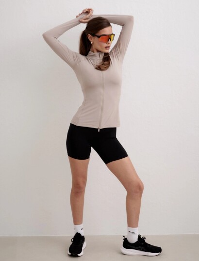 aim´n Running Zip Long Sleeve - Beige - XL