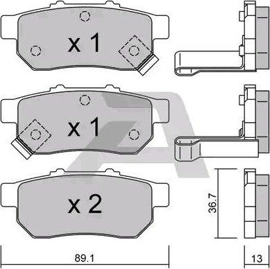 Bremseklosser AISIN BPHO-2900