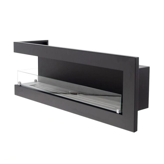 Scandiflames Hjørne biopeis 115 cm Venstre Svart Scandiflames Hjørne biopeis 115 cm Venstre Svart