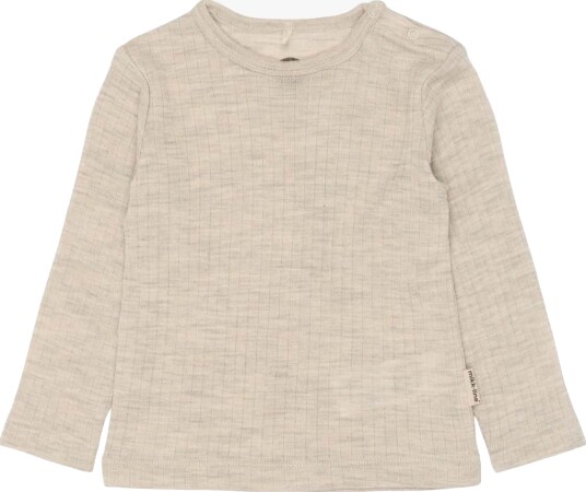 mikk-line Merino Wool Ls Top Beige 122