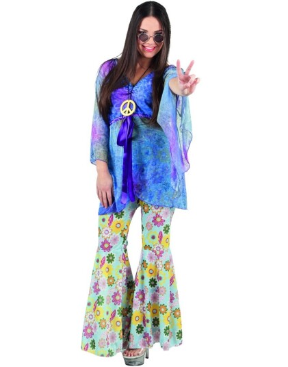 Flower Lady Hippiekostyme L/XL
