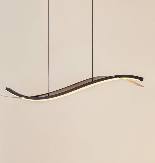 Pendellampe Alevia Lucande dimbar Messing / gull Stue / spisestue Metall Design