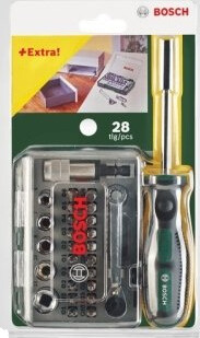 Bosch 27 Deler Mini-Skralde og Bitsskrutrekker Sett