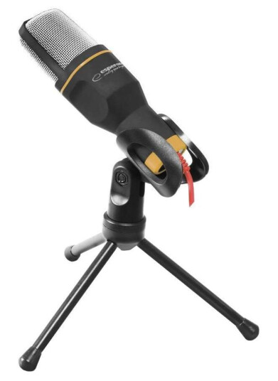 Esperanza Studio Pro Bordmikrofon med Stativ og 3,5mm Tilkobling - Svart