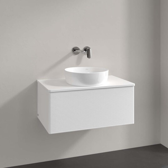 Villeroy & Boch Antao Servantskap med 1 skuff 80x50x36 cm u/lys Hvit Matt Villeroy & Boch Antao Servantskap med 1 skuff 80x50x36 cm u/lys Hvit Matt