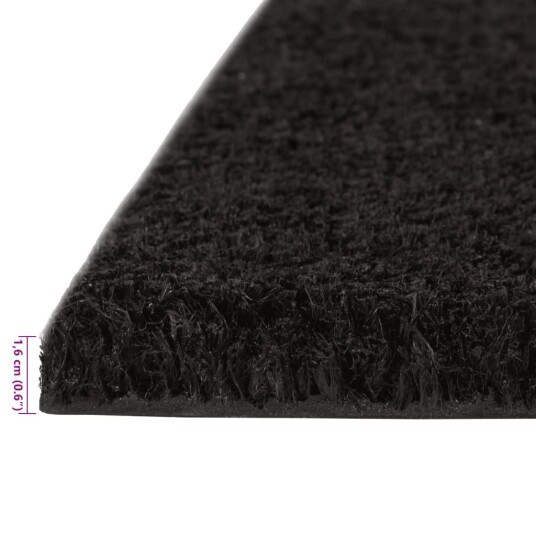 Dørmatter 5 stk svart 40x60 cm tuftet kokosfiber 8721012224988