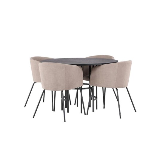 Venture Home Spisegruppe Venture Home Copenhagen Ø 115 cm med 4 Berit Stoler GR22828