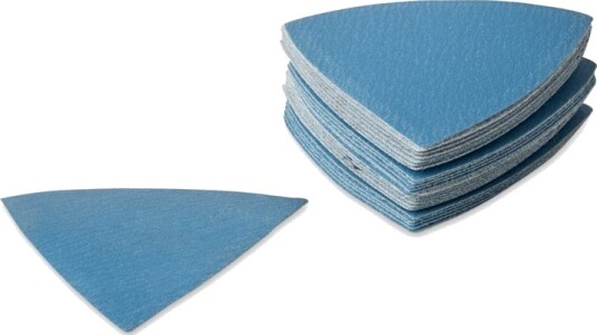 Trekantslipeark 80x80x80 mm  Cool Blue 25 stk Korn P40