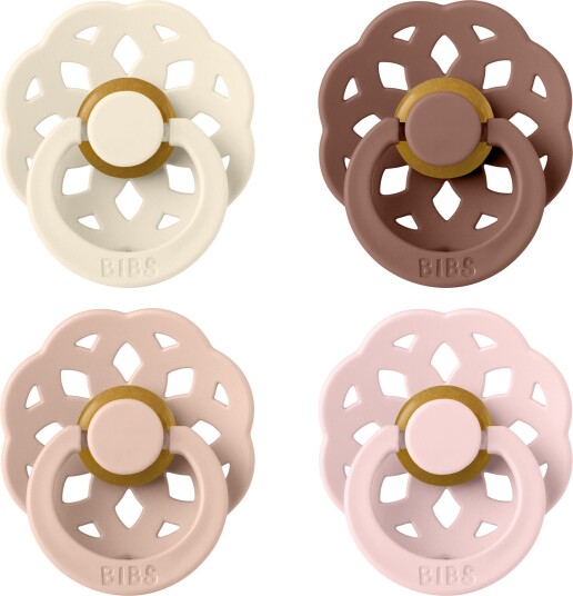 BIBS Boheme Smokk 4-Pakk Lateks Str 2 Ivory/Blush/Woodchuck/Blossom