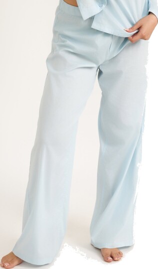 Organic Basics Core Sleep Poplin Pants Blue XL Organic Basics Core Sleep Poplin Pants Blue XL