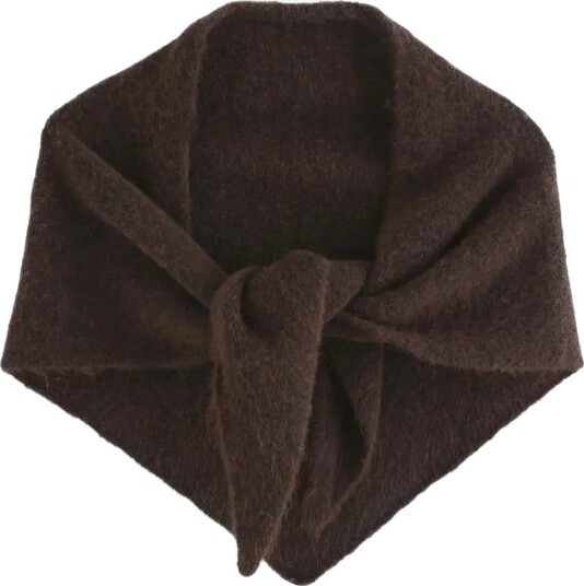 Lindex Triangle Scarf BROWN MELANGE One Size